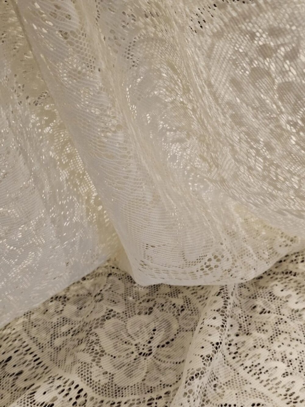 6 Meters of Ecru Lace Fabric – Victorian Romantic Sewing Material